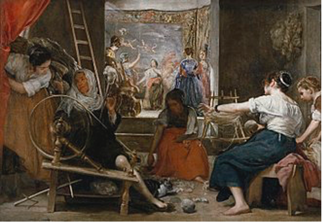 Diego Velázquez, La légende d’Arachné ou Les Fileuses, 1657/1658, huile sur toile, 220 x 289 cm, Madrid, musée du Prado