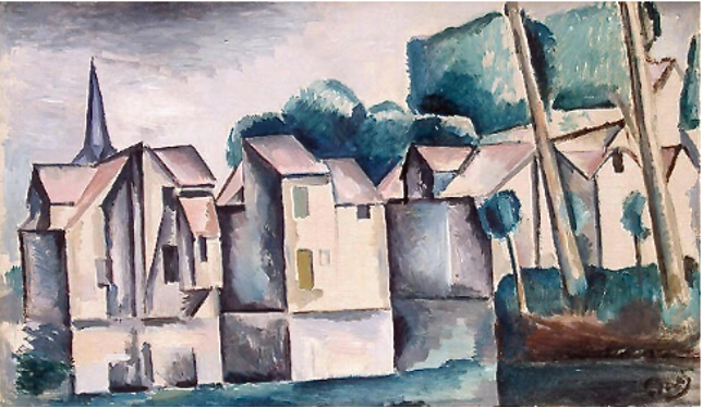 André Derain, Maisons au bord de l’eau, 1910, huile sur toile, Saint-Pétersbourg, musée de l’Ermitage