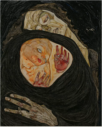 Egon Schiele, Mère Morte I, 1910, huile et crayon sur bois, 32,1 x 25,7 cm, Vienne, Musée Léopold