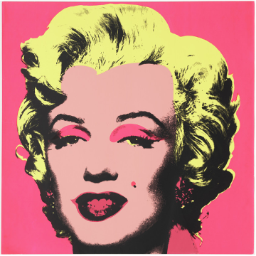 Portrait de Marilyn Monroe par l'artiste Andy Warhol