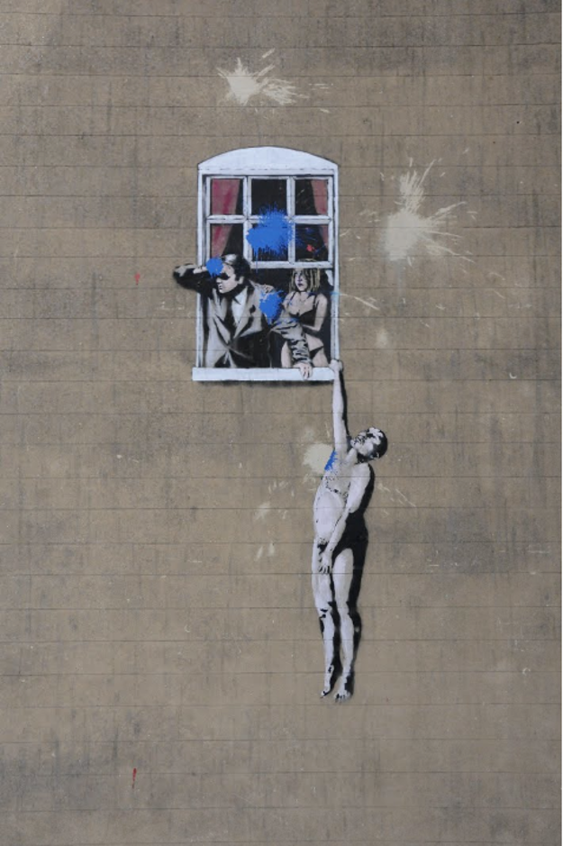 Banksy, Well Hung Lovers, Royaume-Uni, Bristol, Frogmore Street