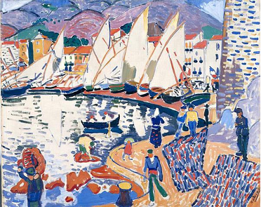 André Derain, Le séchage des voiles, 1905, huile sur toile, 82 x 101 cm, Moscou, musée Pouchkine
