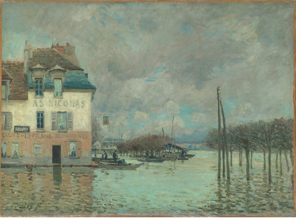 Tableau représentant une inondation à Port Marly