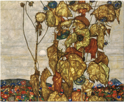 Egon Schiele, Soleil d’Automne, 1914, huile sur toile, Christie’s Londres