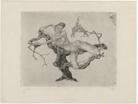 Paul Klee, La Vierge dans l’arbre (Jungfrau im Baum), Inventions (Inventionen), 1903, gravure, New York, MoMA 