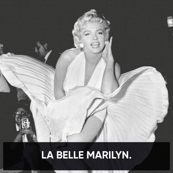 La belle Marilyn dans sa robe de princesse.